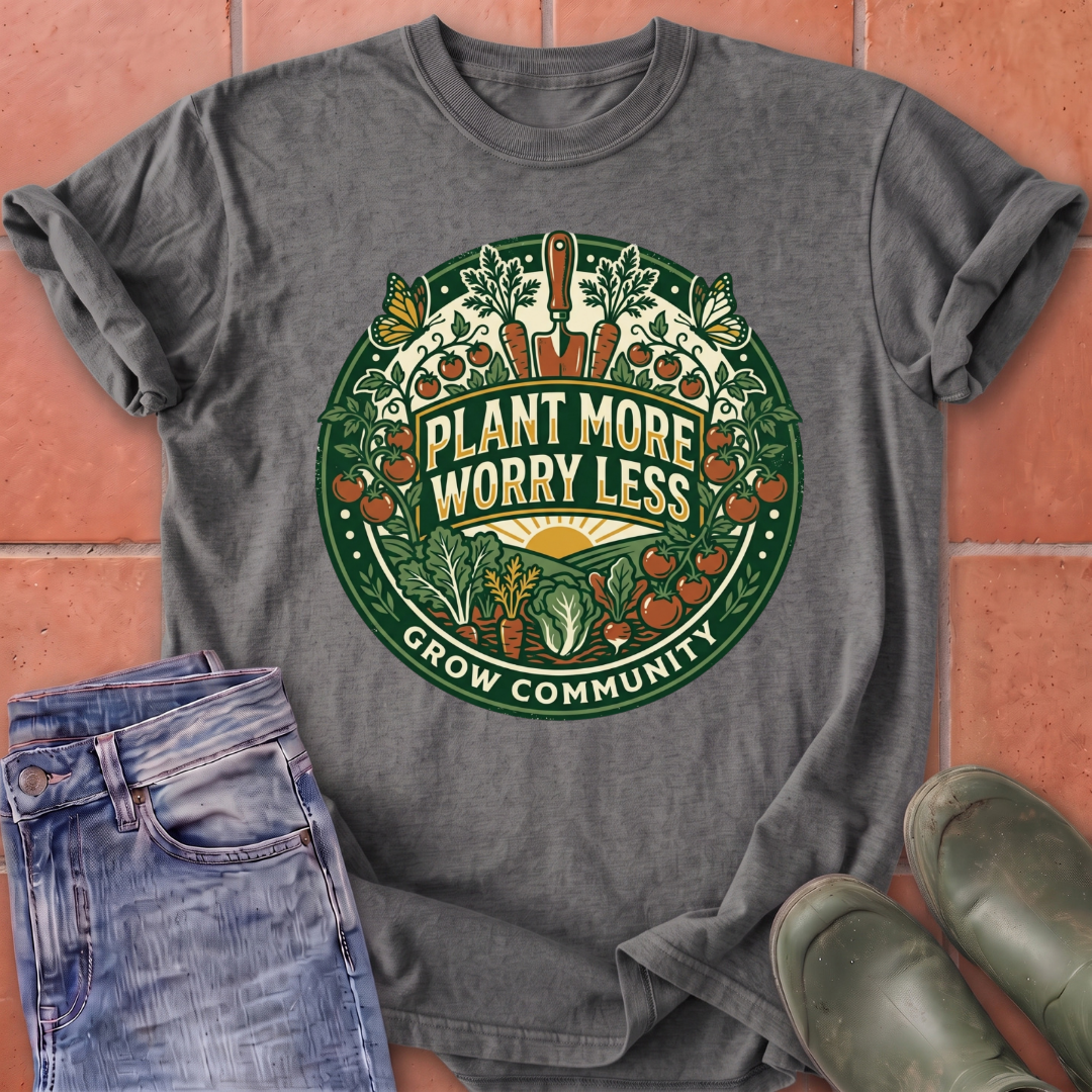 Plant More Worry Less T-Shirt