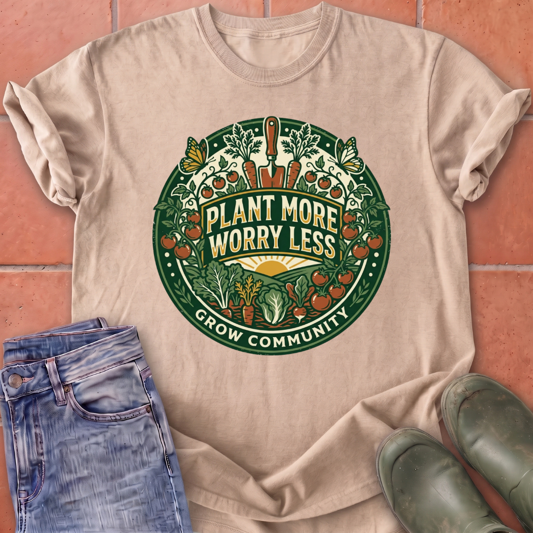 Plant More Worry Less T-Shirt