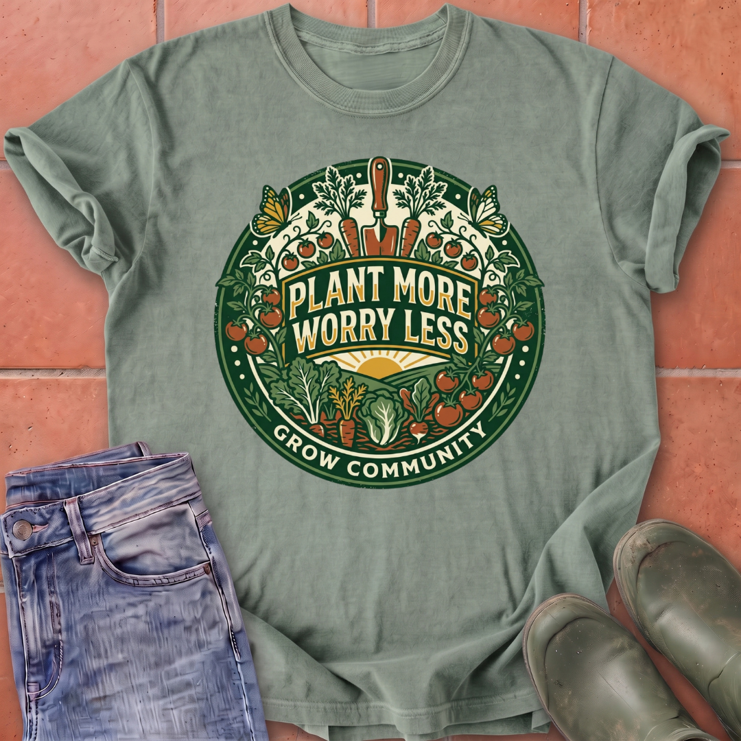 Plant More Worry Less T-Shirt