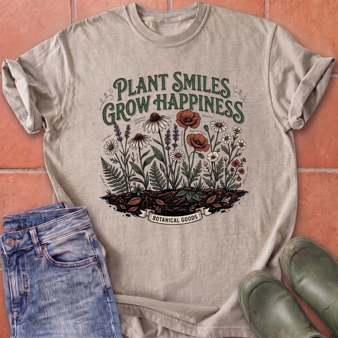 Plant Smiles Grow Happiness T-Shirt