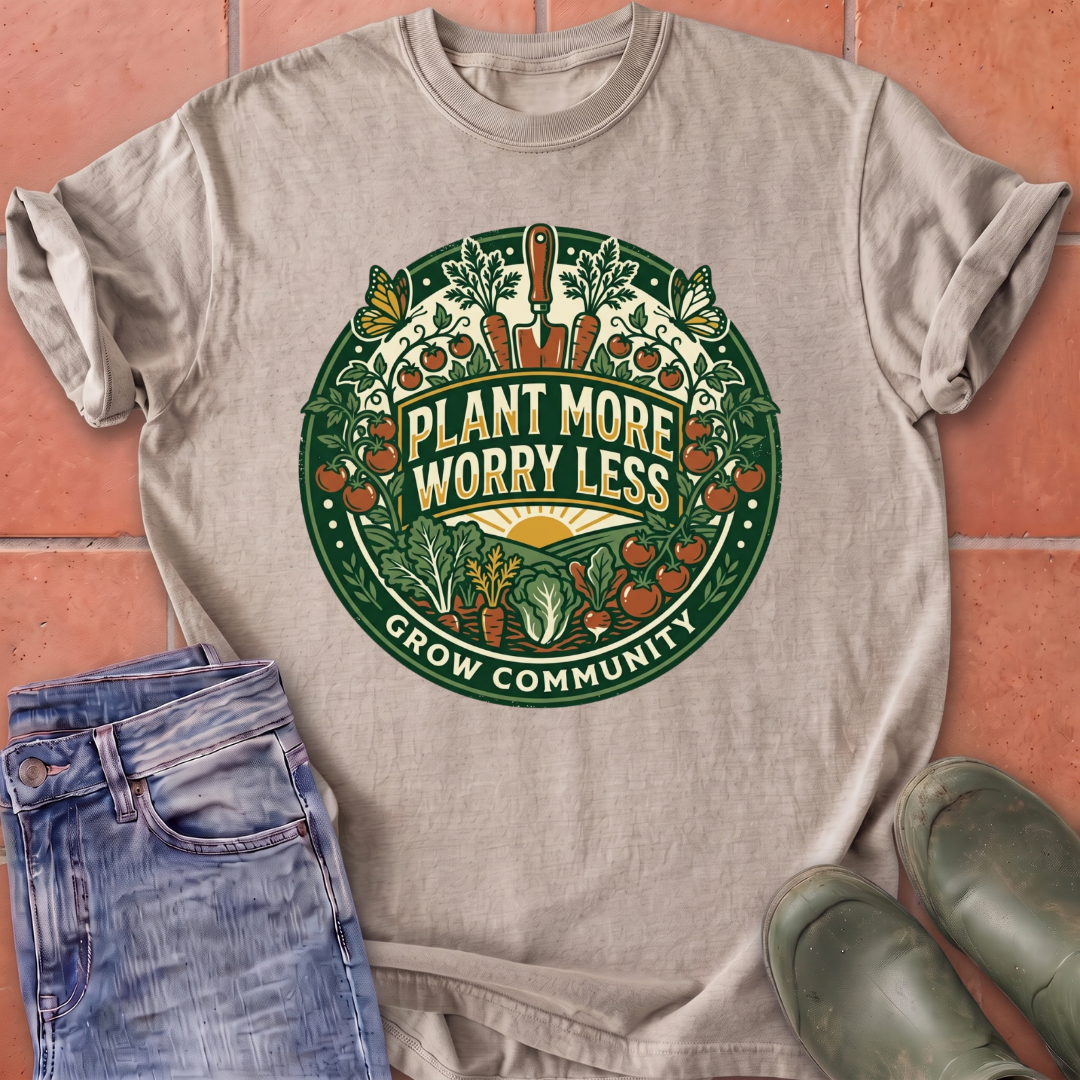 Plant More Worry Less T-Shirt