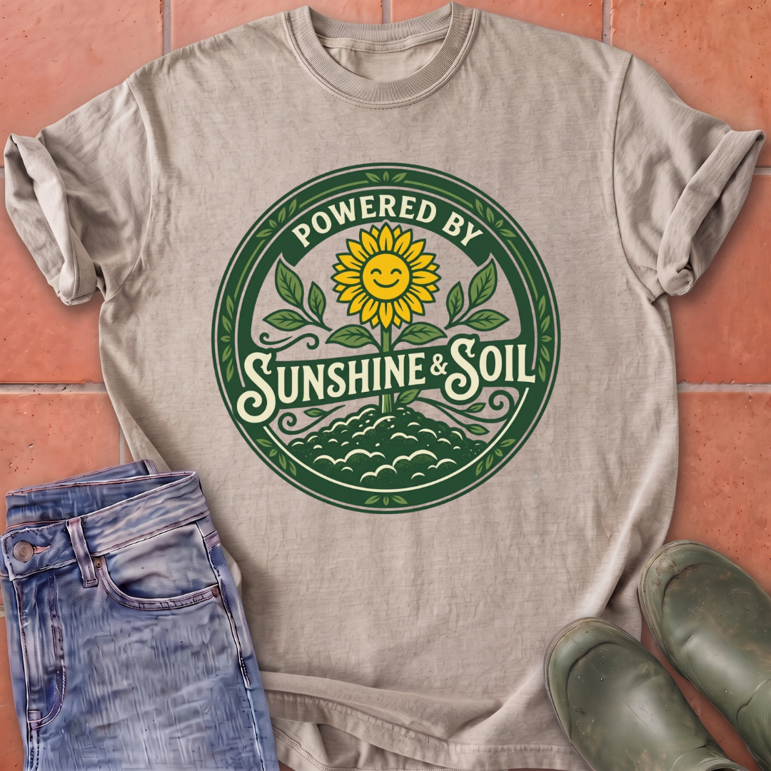 Powered by Sunshine & Soil T-Shirt