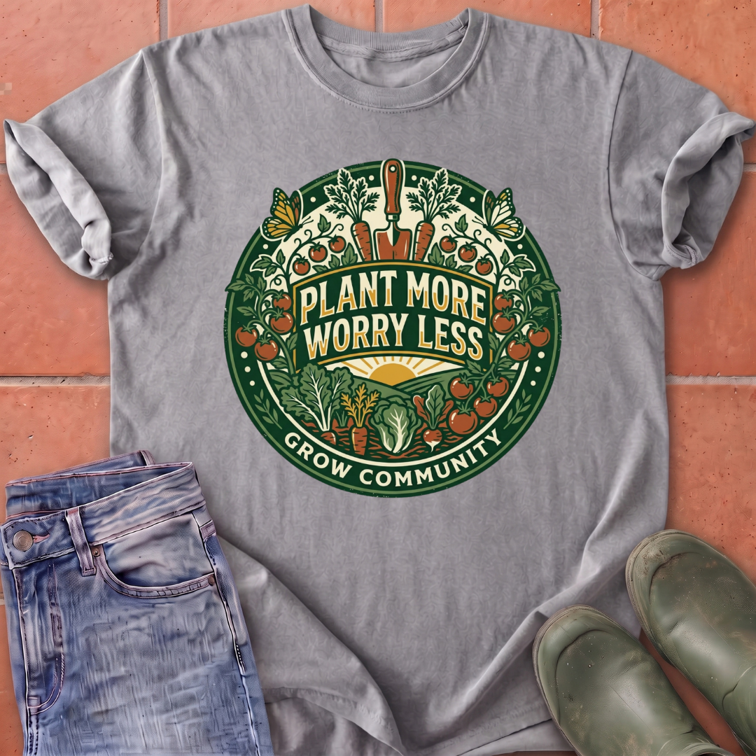 Plant More Worry Less T-Shirt