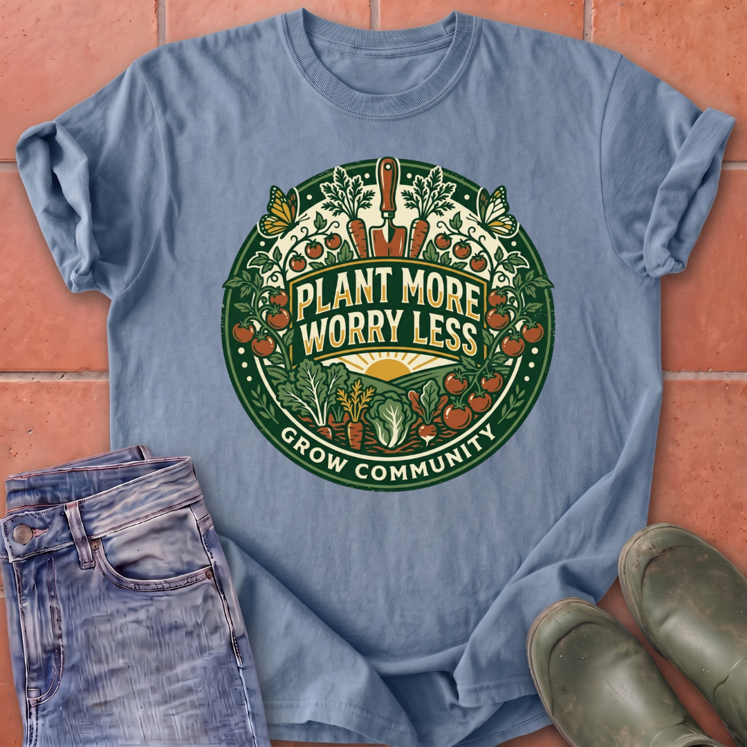 Plant More Worry Less T-Shirt