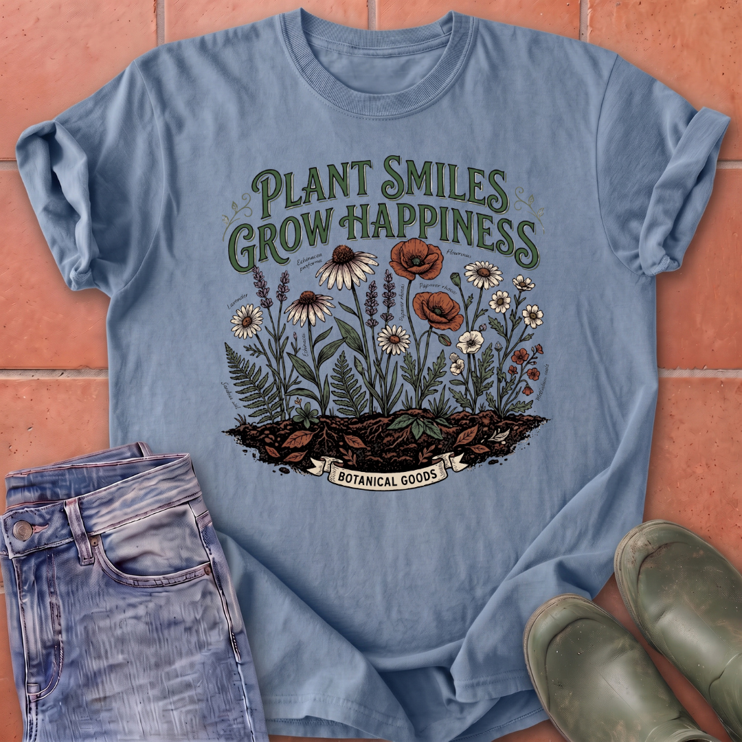 Plant Smiles Grow Happiness T-Shirt