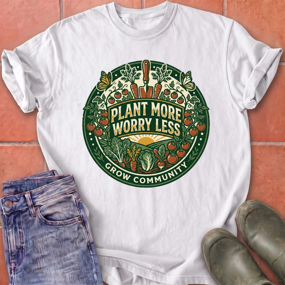 Plant More Worry Less T-Shirt