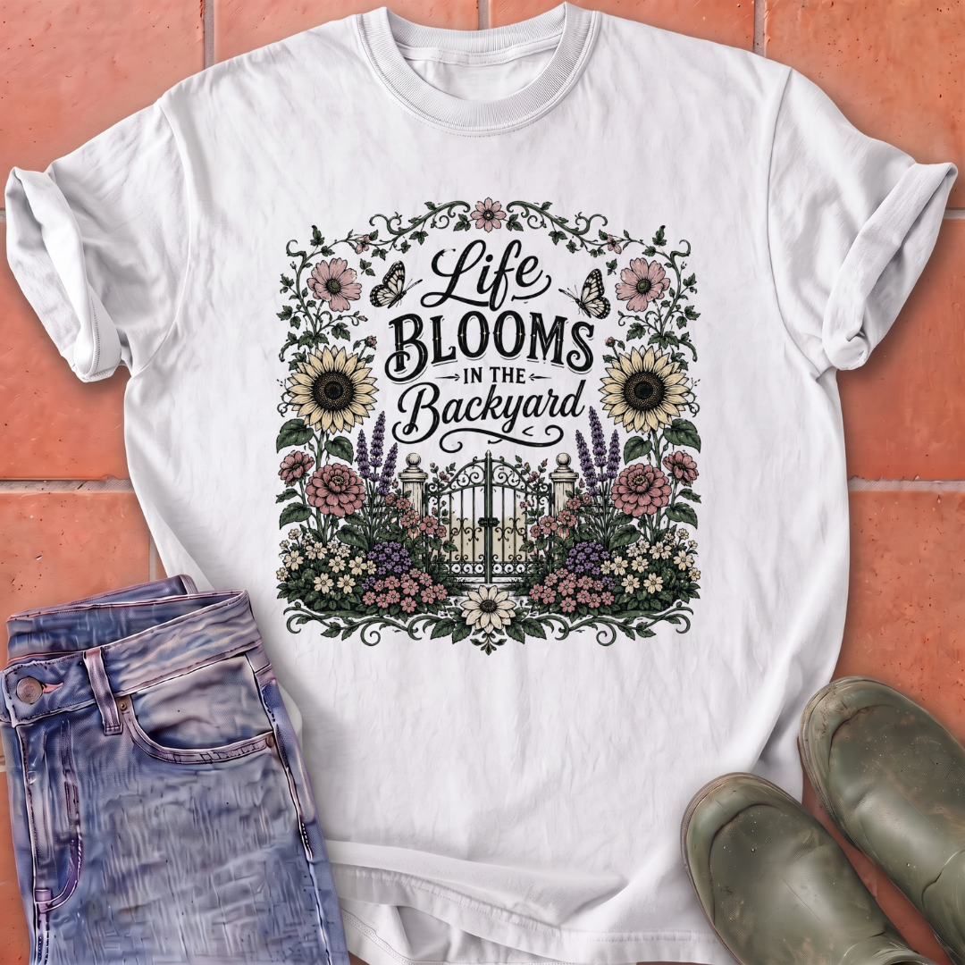 Life Blooms in the Backyard T-Shirt