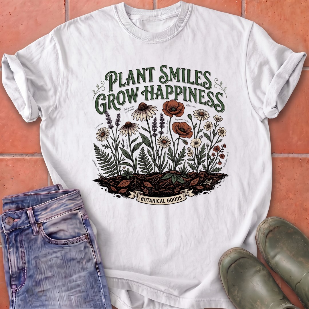 Plant Smiles Grow Happiness T-Shirt